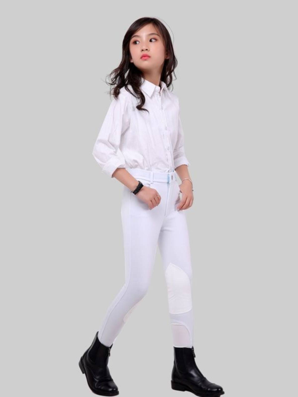 Professional children's horse riding pants anti -sliding horse riding clothing high bombs white race pants Knight equipment equestrian supplies