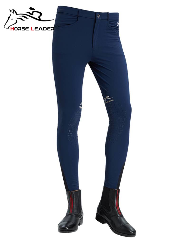 HorseLeader Equestrian Equipment in summer ultra -thin fast dry silicon glue horse pants riding clothing knight pants men