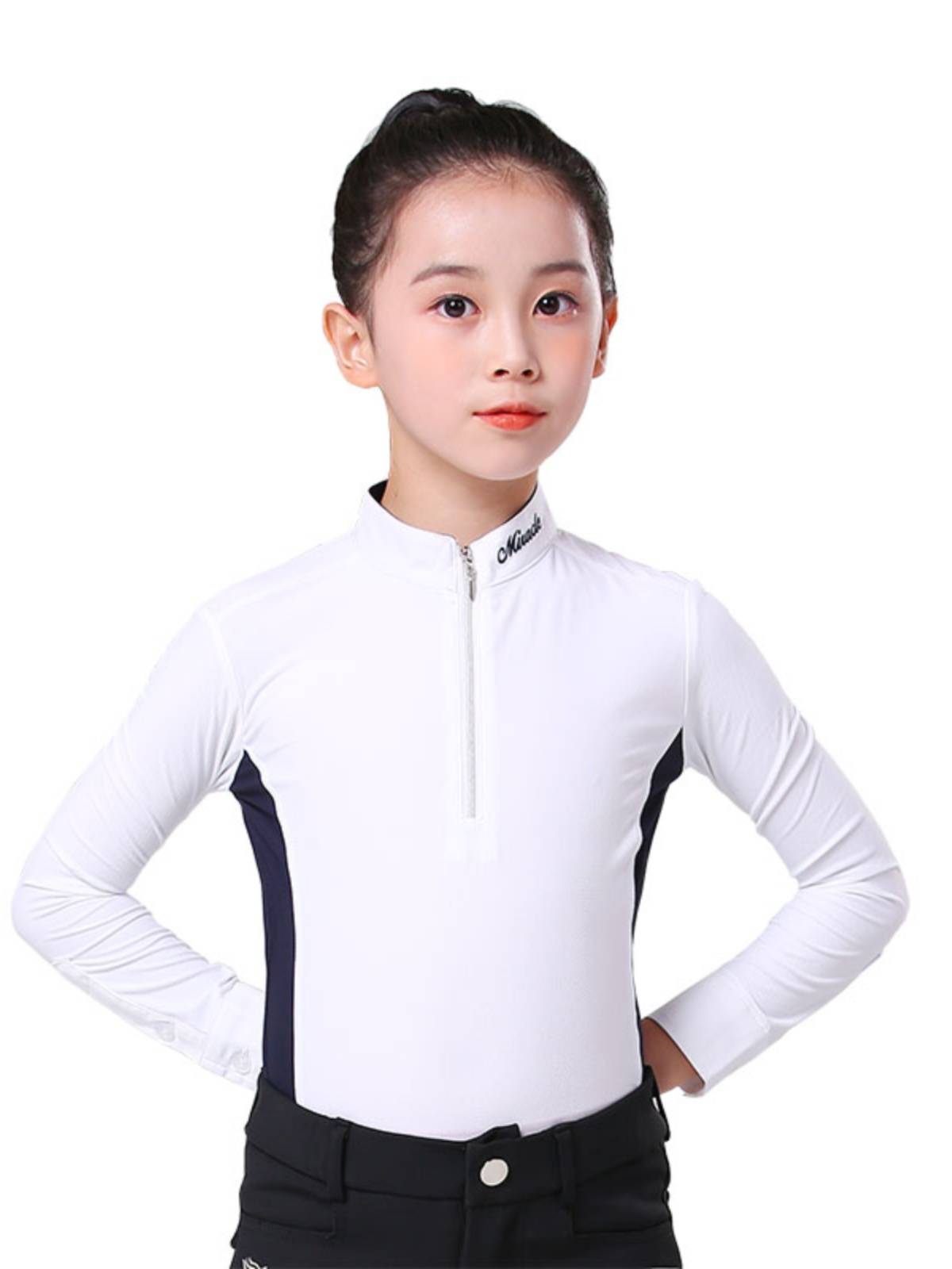 Children's equestrian long -sleeved top girl outdoor riding training T -shirt knights equipped with thin breathable long -sleeved shirt