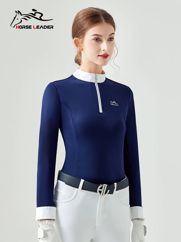 HorseLeader Equestrian T -shirt Spring and Summer Riding Persium Long Sleeve Equipment Training Equine Equipment Equipment
