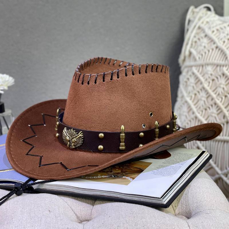 Western cowboy hats, men and women travelling outdoors in spring and summer to protect the sun from the sun