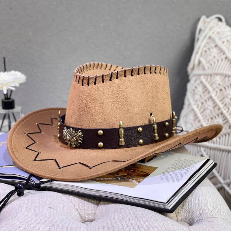 Western cowboy hats, men and women travelling outdoors in spring and summer to protect the sun from the sun