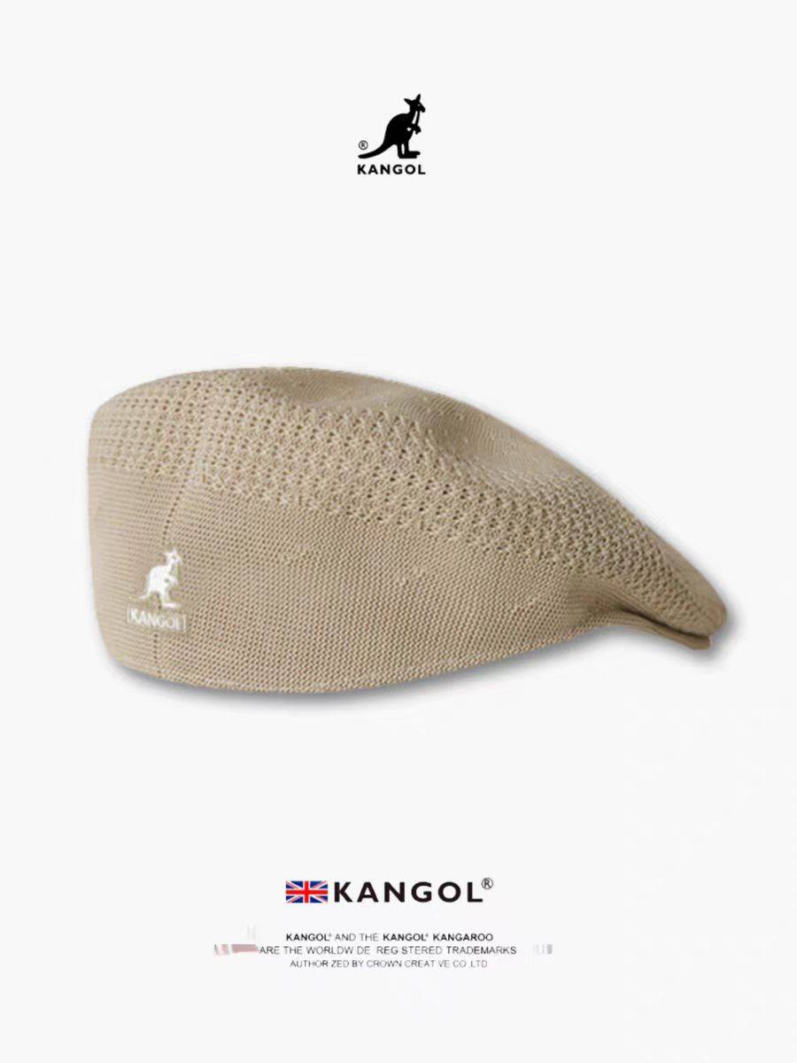 kangol hat, kangaroo Breda hat female autumn and winter British retro face face, small black wool painter hat men's tide