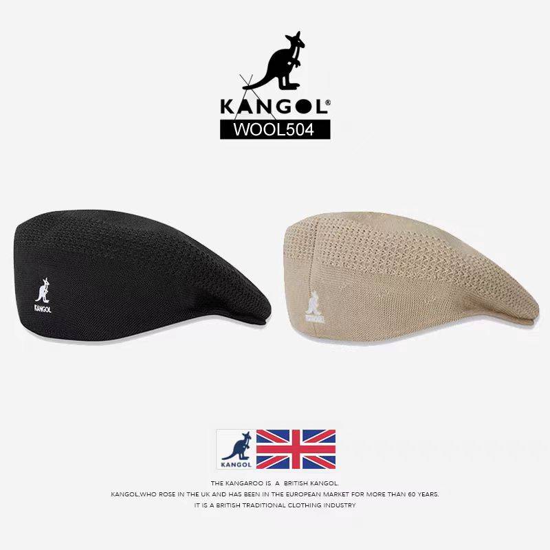 kangol hat, kangaroo Breda hat female autumn and winter British retro face face, small black wool painter hat men's tide