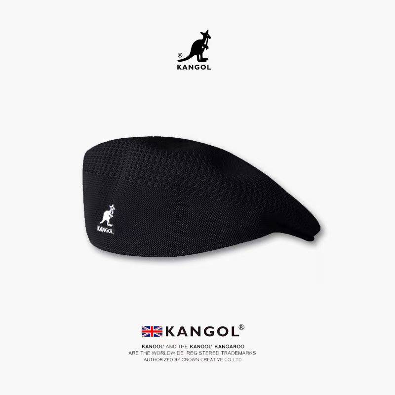 kangol hat, kangaroo Breda hat female autumn and winter British retro face face, small black wool painter hat men's tide