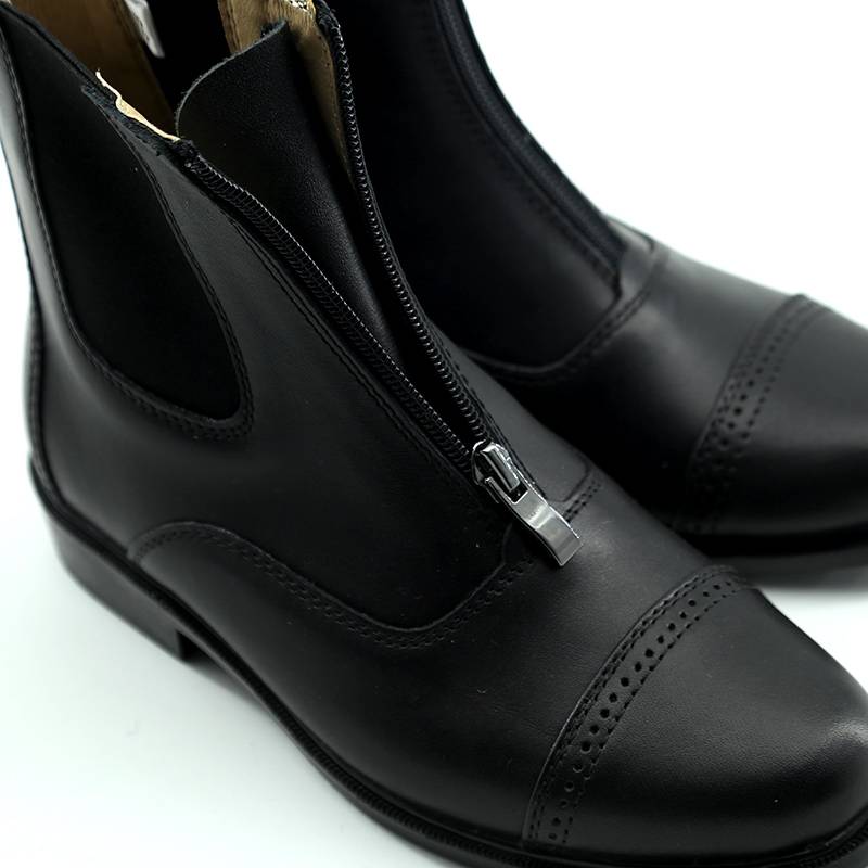 Professional equestrian boots Knights Equipped with short boots training children's cycling competition anti -sliding header cowhide riding boots