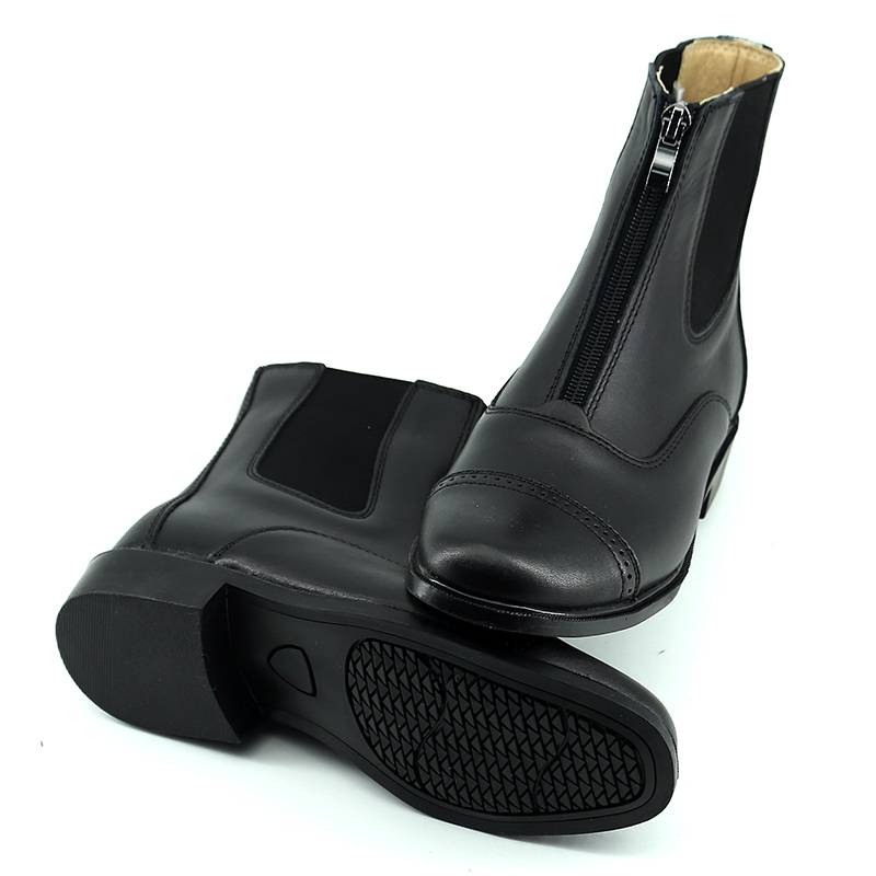 Professional equestrian boots Knights Equipped with short boots training children's cycling competition anti -sliding header cowhide riding boots