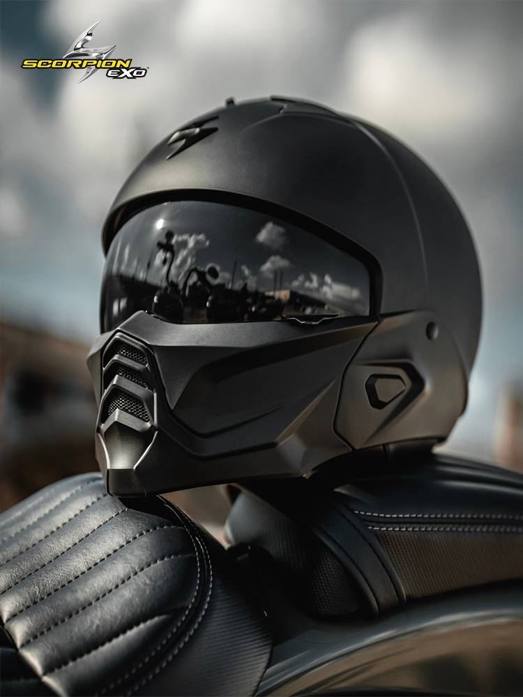 Scorpion of scorpion helmet Motorcycle retro helmet male warrior helmet Harley American combination three -half of the helmet