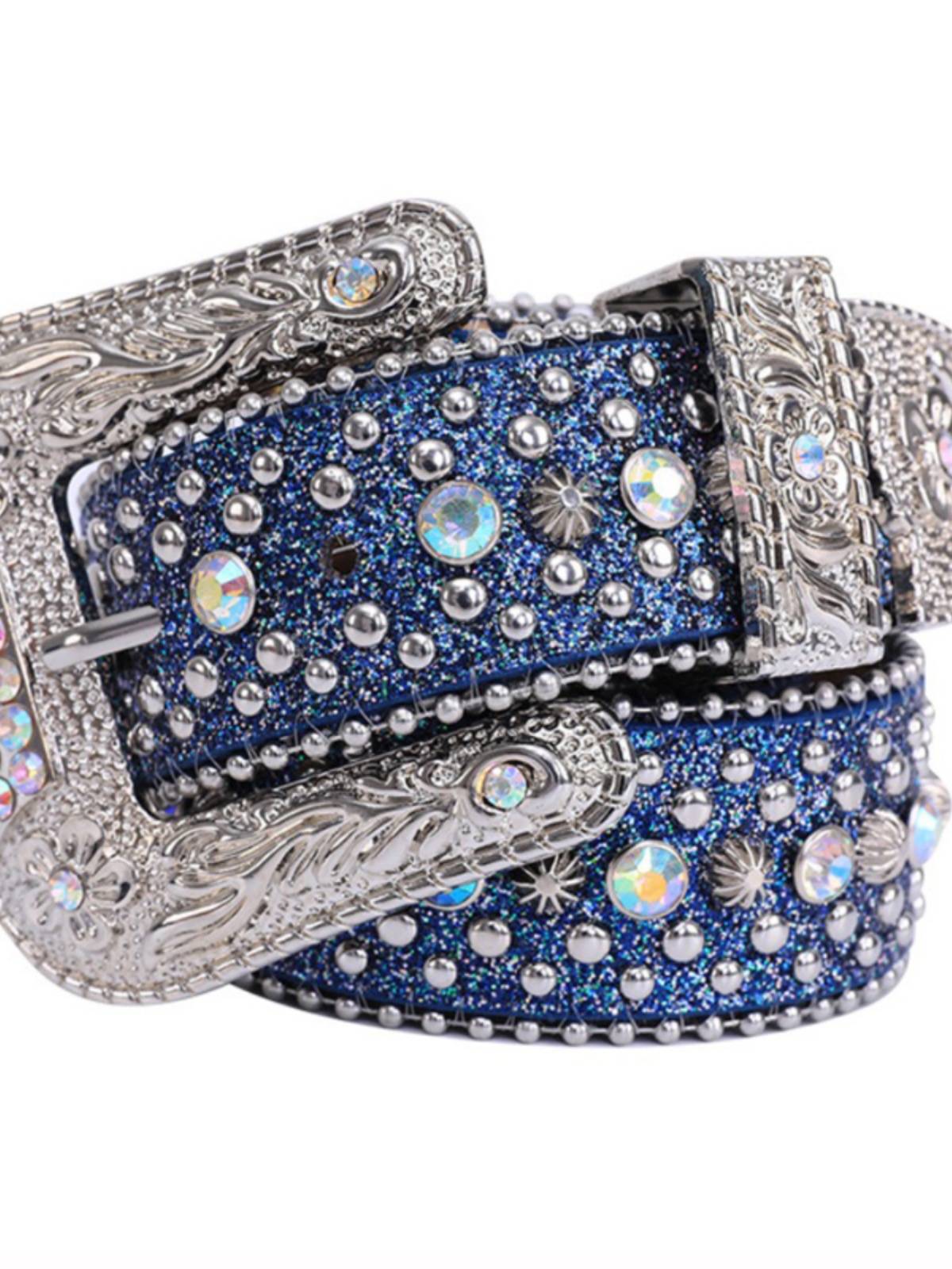 Rapper rap hip -hop belt Packpling DRIP diamond rhinestone willow belt trend wild men and women ins