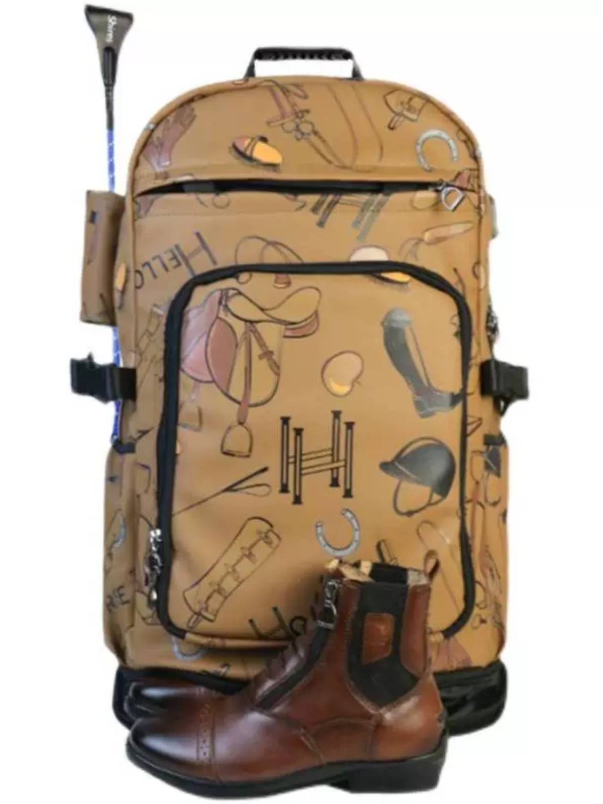 Eight -foot dragon equestrian backpack knight backpack can charging equestrian bag riding helmet helmet bag boots bag