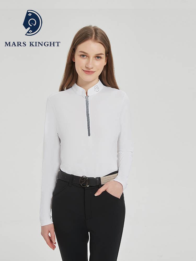 Children's adult equestrian horse riding T -shirt ladies riding long -sleeved equestrian clothing competition top equipment
