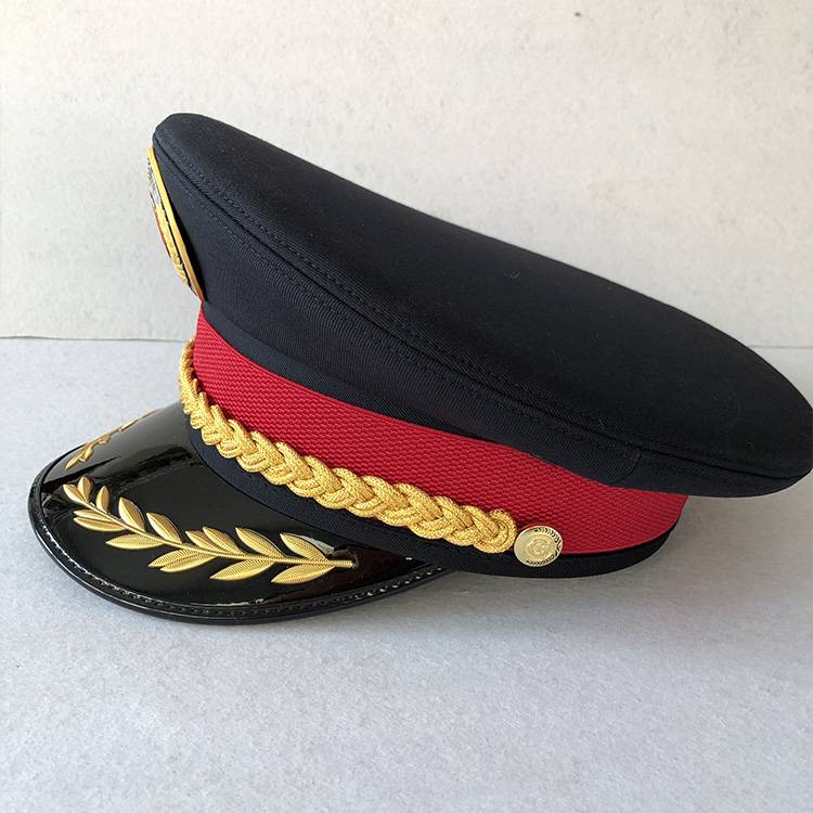 The new railway large brim hat men's large blocking roller roller high -speed railway station EMU flight attendant hat large along hat