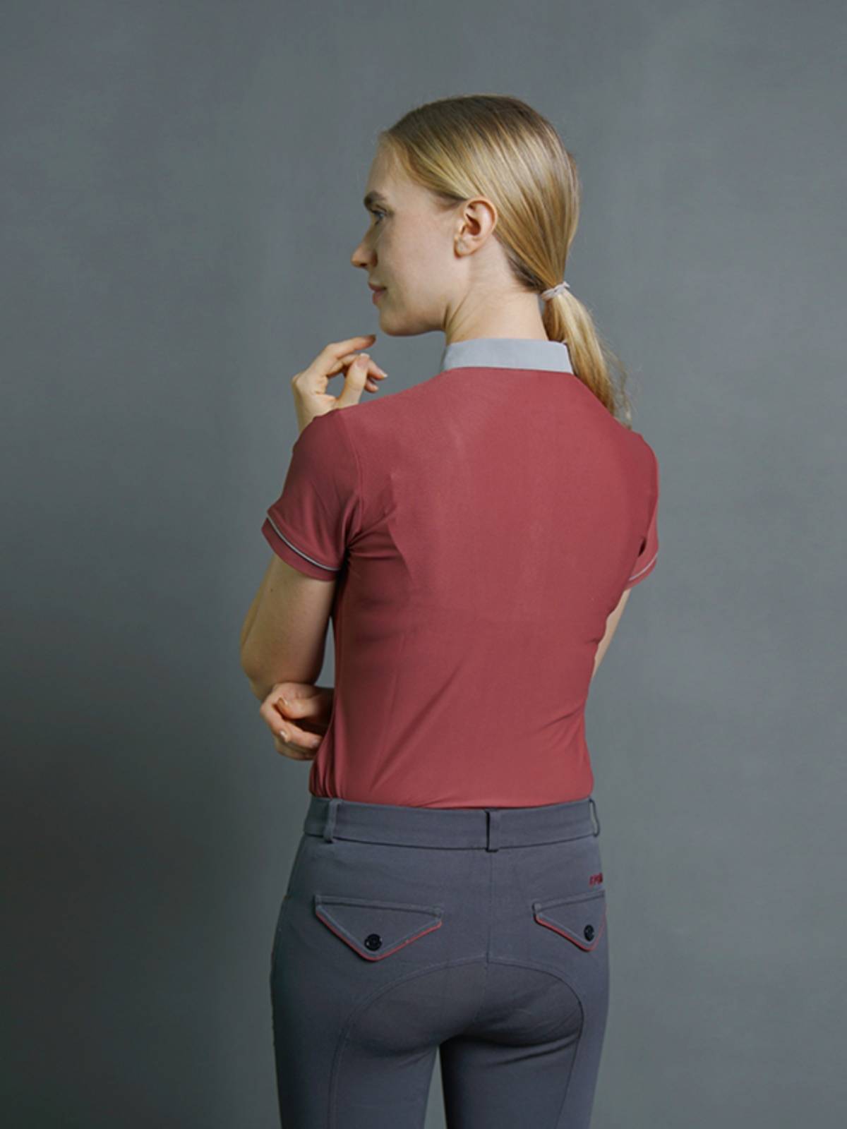 Epona women's short -sleeved summer women's equestrian T -shirt color matching knight clothes Polo shirt riding equipment top