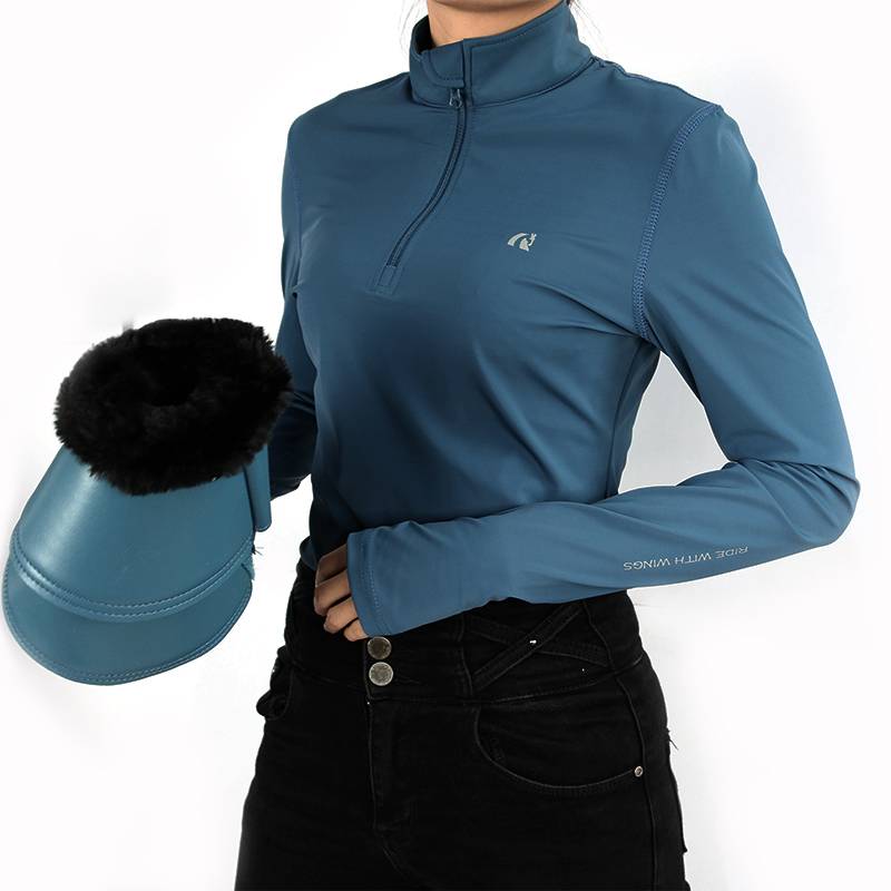 TF horsepower equestrian long -sleeved T -shirt equestrian clothing riding ladies jacket breathable speed dry knight training competition