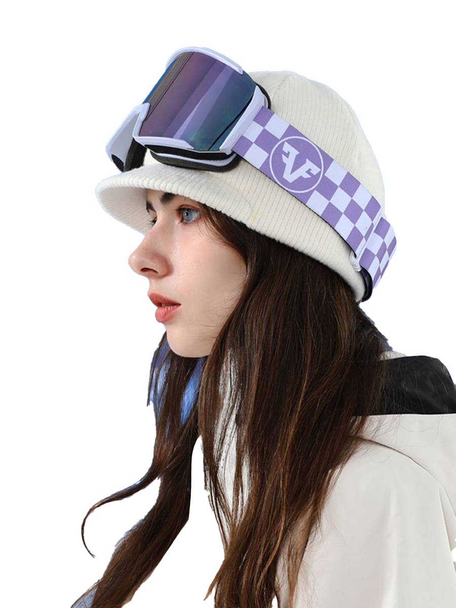 Winter ski hats knitted peaked caps men and women with hats, eaves, puppet wool hats outdoor warm cold hats to protect ear