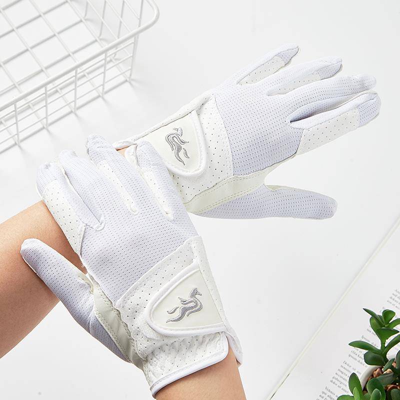Summer equestrian glove adult riding gloves white competition training riding gloves breathable female equestrian supplies
