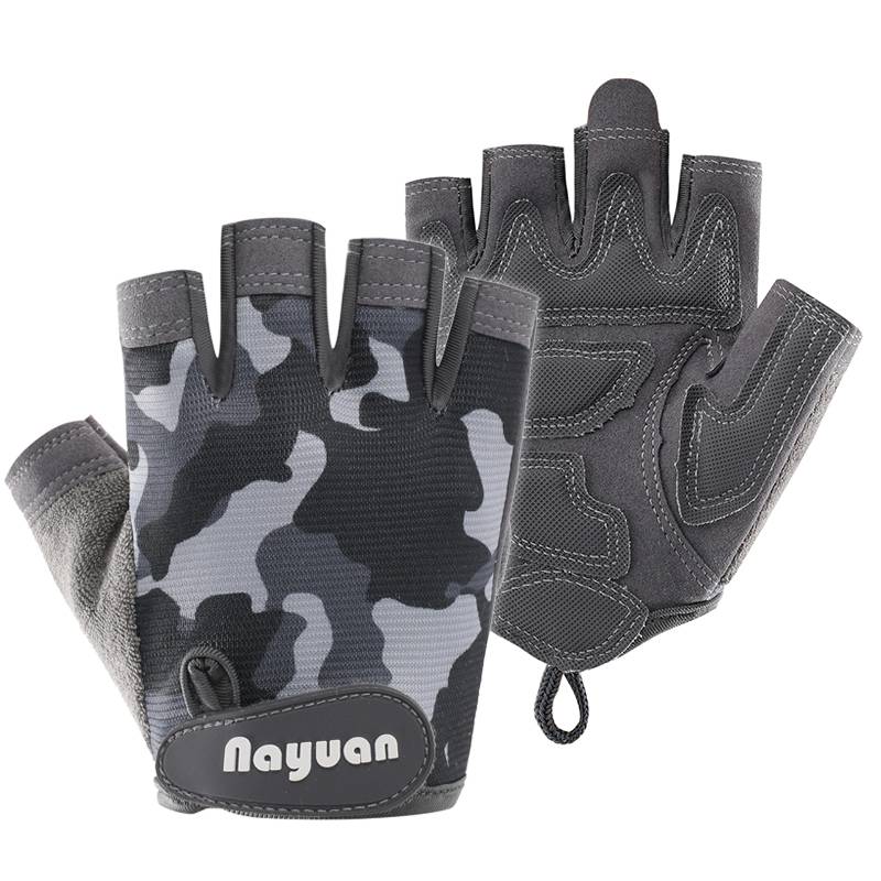 Fitness semi -finger sports glove men's and women's barbell palms strength equipment training thin model anti -cocoon riding anti -slip anti -slip