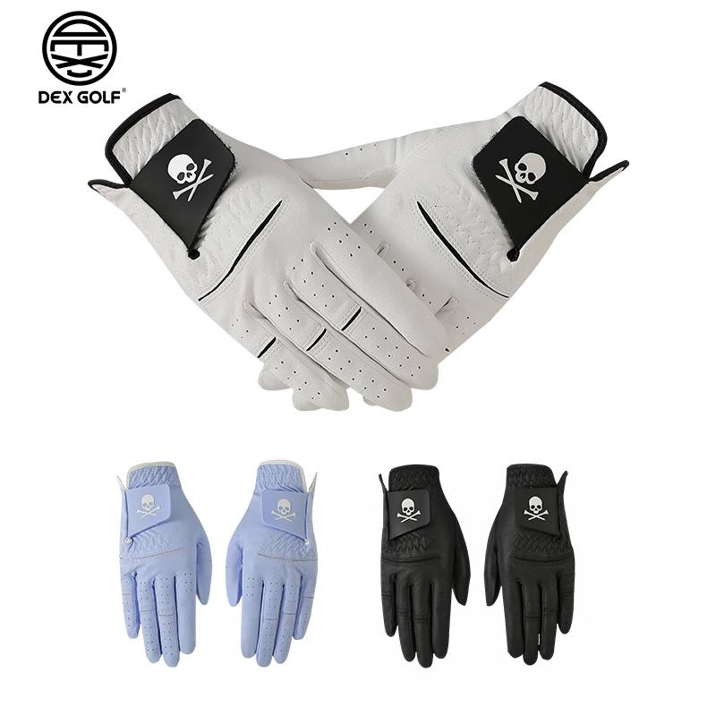 Dexgolf imported golf glove ladies two gloves anti -sliding sunscreen and breathable fiber velvet cloth can be washed gloves