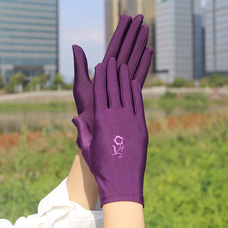 Two purples of high-quality embroidery