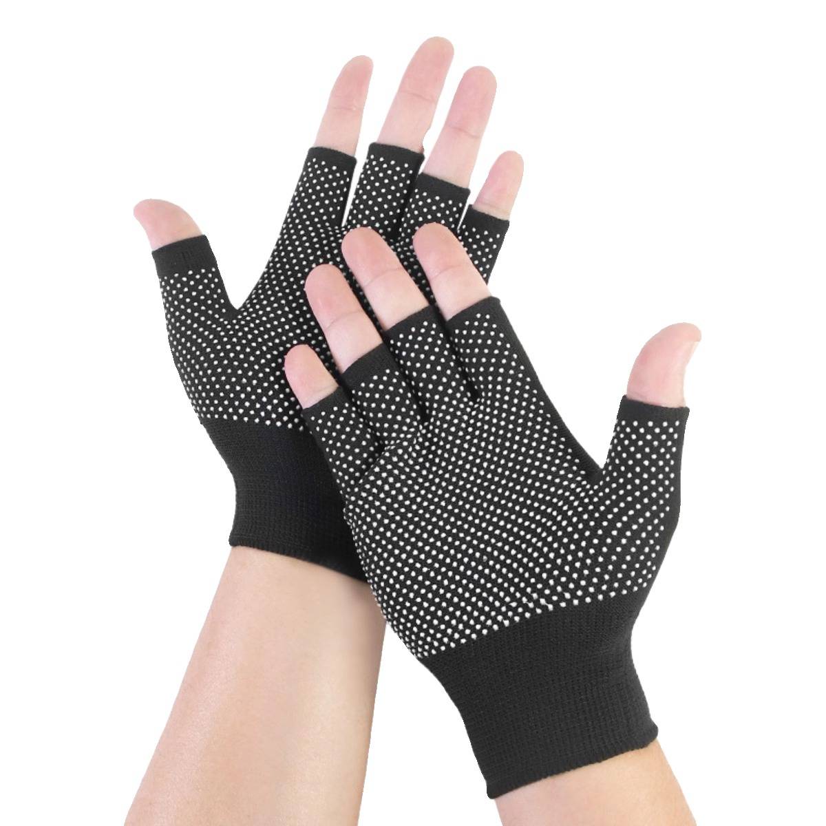 Semi -finger gloves, courier packing riding healthy body, anti -slip and wear -resistant work summer men and women leaks half -fingers, five fingers thin