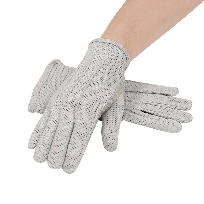 Zhenbis pure cotton touch screen sunscreen gloves men's thin air breathable summer outdoor driving non -skid riding touch sweat absorption