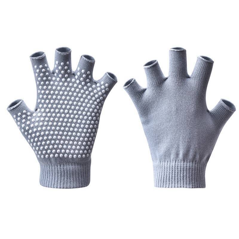 Plassee Gloves Anti -slip professional female beginner at high altitude, yoga training sports exercise, fitness anti -abrasion special semi -finger