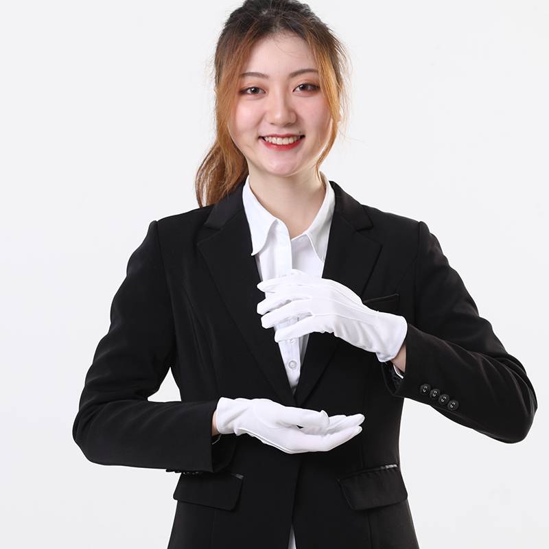 Bai Sanjin Gloves Etiquette Reading Benbian Winning Hotel Performance Flag Raiders driving Men and Women's Work Short Board