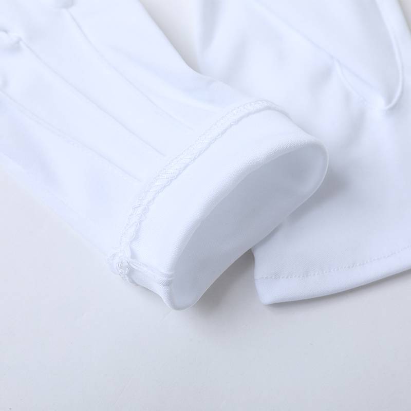 Etiquette Black and White Back Three Warbers Thin Short Male Women's Pharmaceutical Baoanmen Guard Performance West Ritual Drive Rites Get Gloves