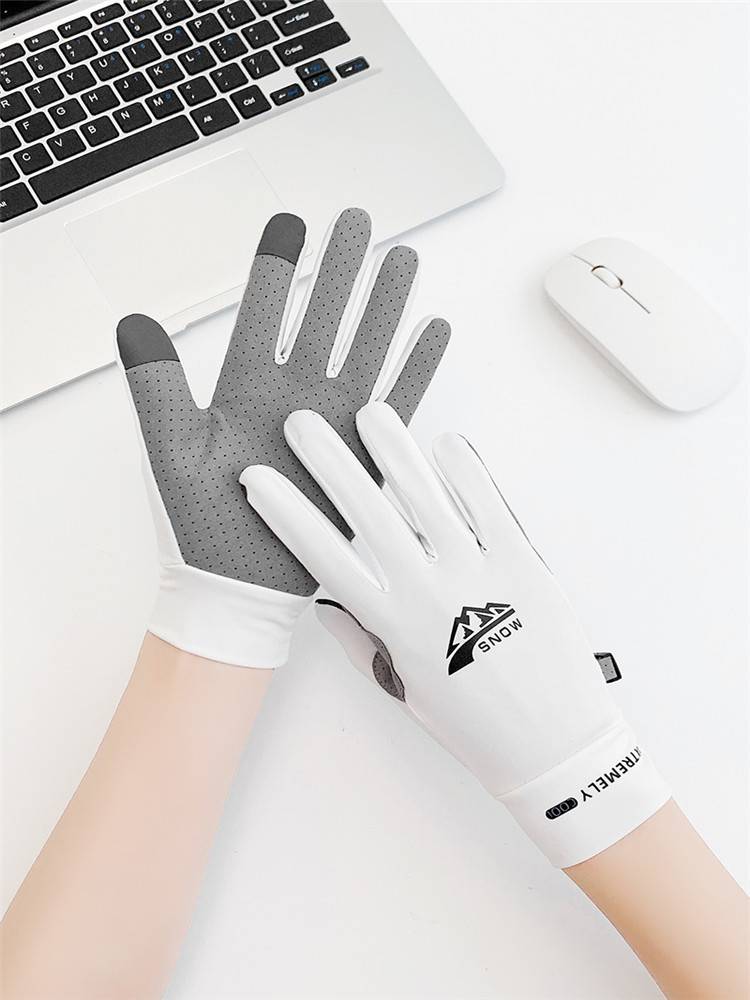 Ride gloves for the summer, men and women with sunscreen ice-trinkles, full-finger dry exercise, smoother