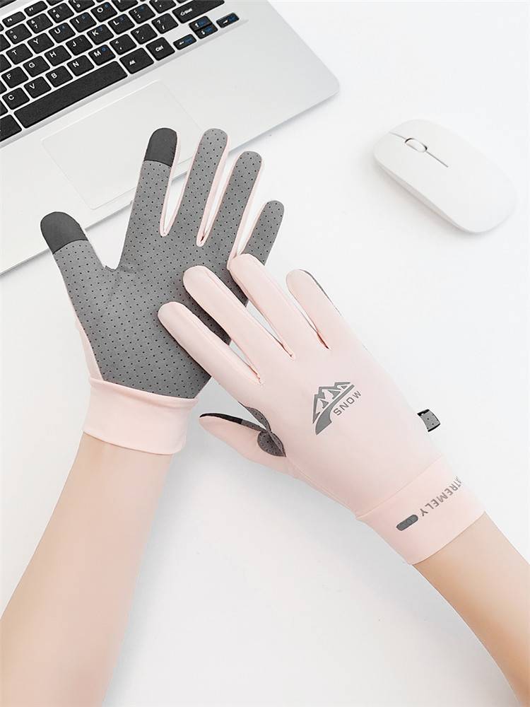 Ride gloves for the summer, men and women with sunscreen ice-trinkles, full-finger dry exercise, smoother