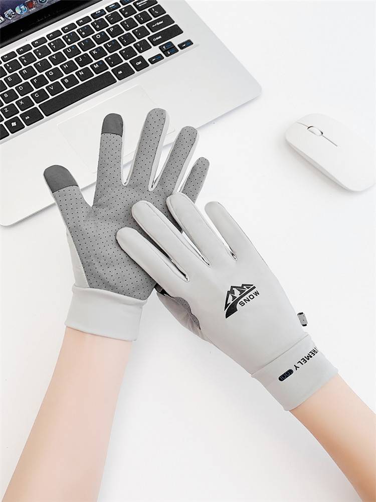 Ride gloves for the summer, men and women with sunscreen ice-trinkles, full-finger dry exercise, smoother