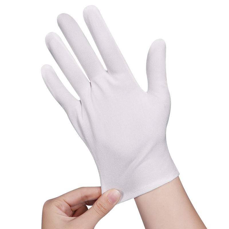 Pure cotton etiquette white gloves, Panzhu Pan Chuan Chuan Senior Rites High -end Thicked Driver Driving Special Thin