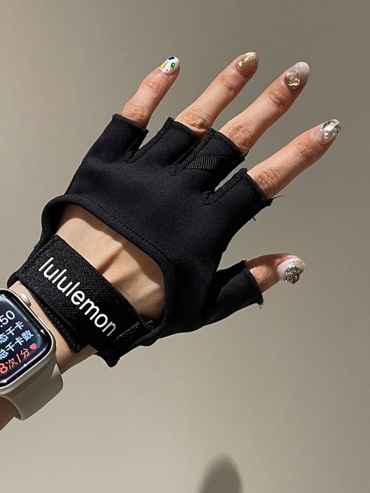 lulu gloves uplift Lulu men's universal fitness gloves semi -finger training single -bars glove yoga glove