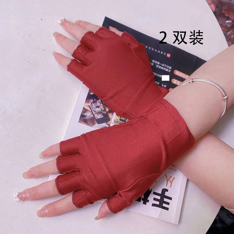 Half refers to sunscreen gloves female ultra -thin fast dry dew refers to outdoor ultraviolet driving sports, fitness tea collection