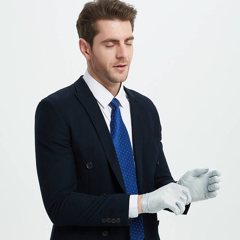 Plastic spandex thin gloves black and white thin men and women in spring and summer adult performance etiquette dance jewelery sticking skin