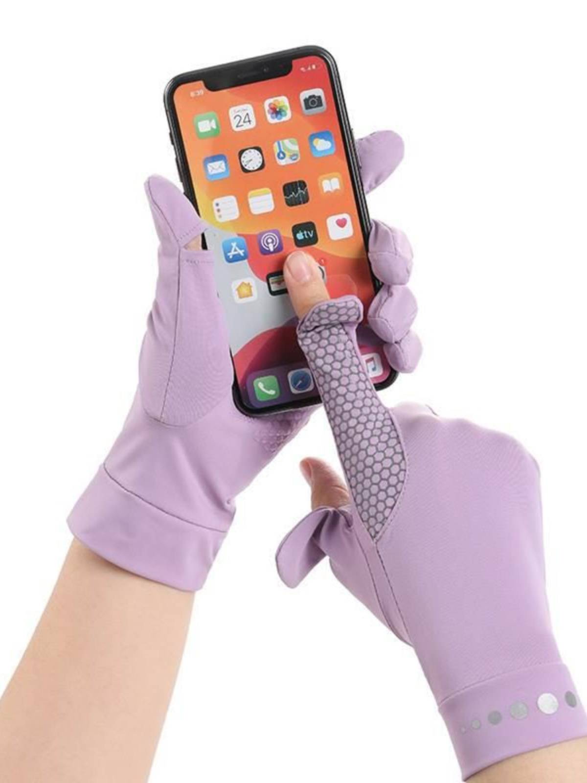 Male and women's adult horse riding equipment leaks two finger equestrian gloves non -slip and wear -resistant spring and summer cycling elasticity can touch the screen