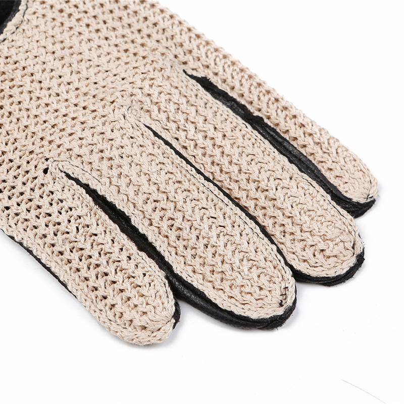 Retro motorcycle motorcycle breathable woven hand back spring and autumn breathable anti -skid -up horse deer skin glove driver driver driver