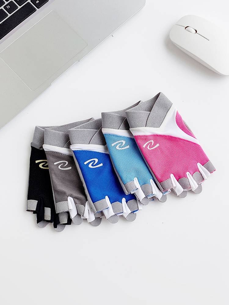 Fitness gloves women's summer thin equipment training bicycle one -bar ride riding anti -cocoon air -to -skid semi -finger motion