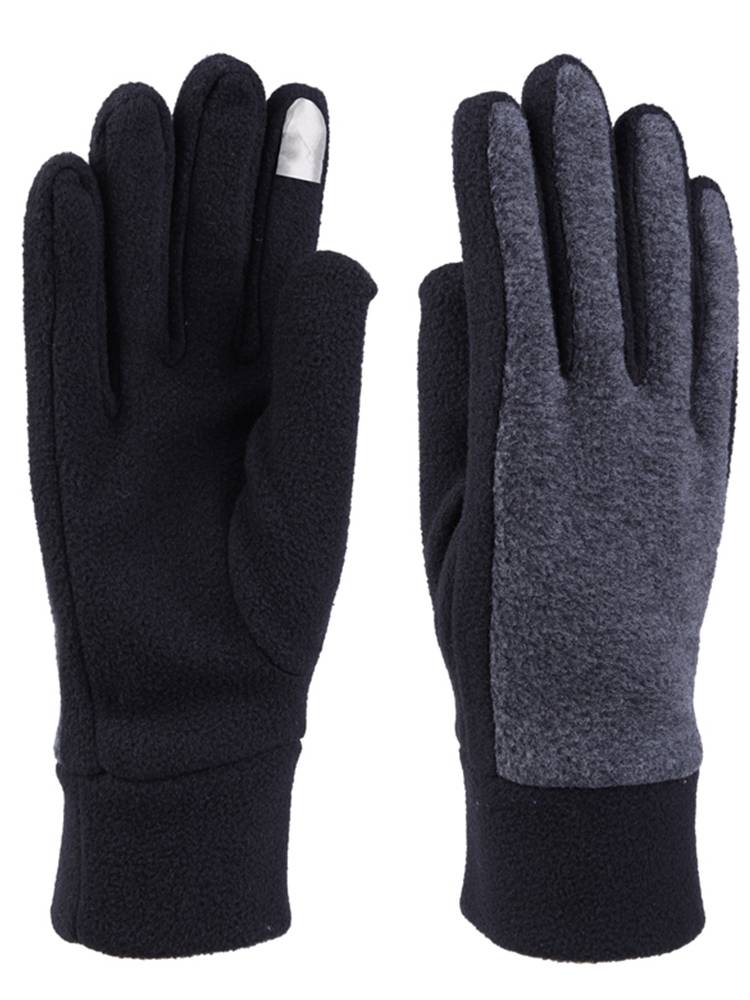 Autumn and winter men's single -layer warmth and wind -proof and cold ride, fleece and fleece pellet elasticity outdoor wear -resistant touch screen glove winter