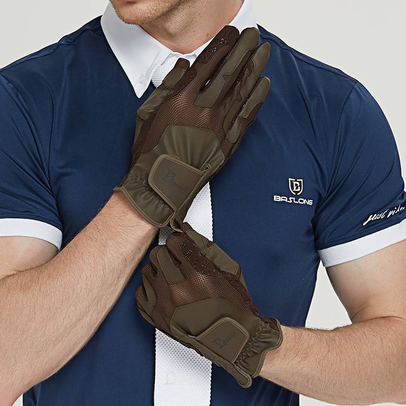 Eight -foot dragon silicon glue non -slip equestrian glove men and women breathable net eye riding gloves youth riding equipment