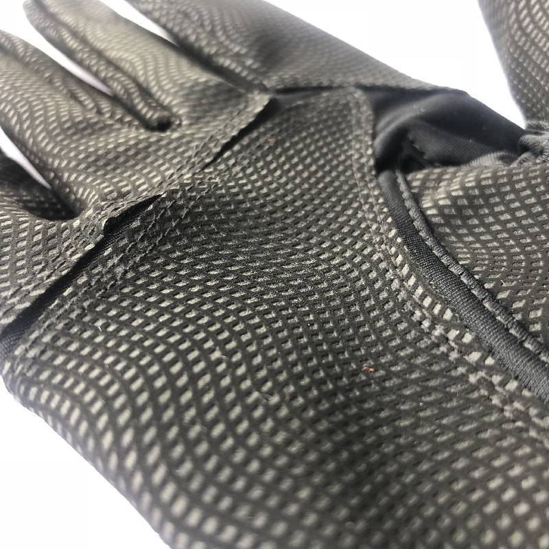 Exit thin air -breathable black equestrian glove PU wear -resistant anti -slip magic stickers driving bike exercise spring and autumn and winter