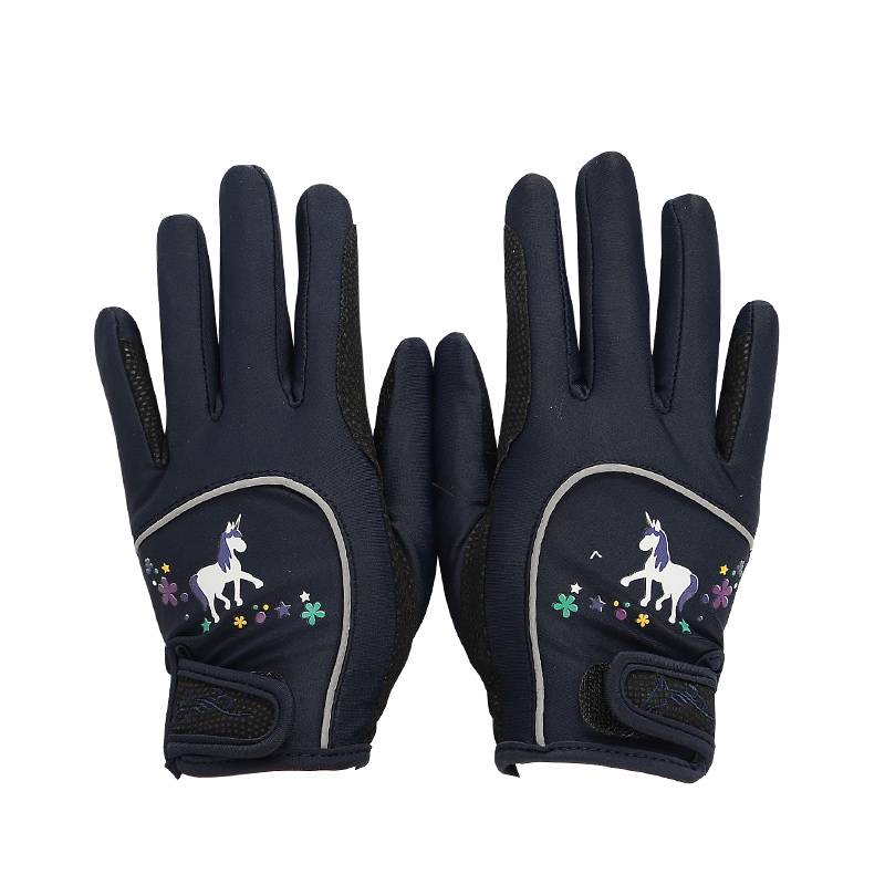 The Horseman's Race for Air Protection Gloves with children's Silicon Resilient Horse Gloves