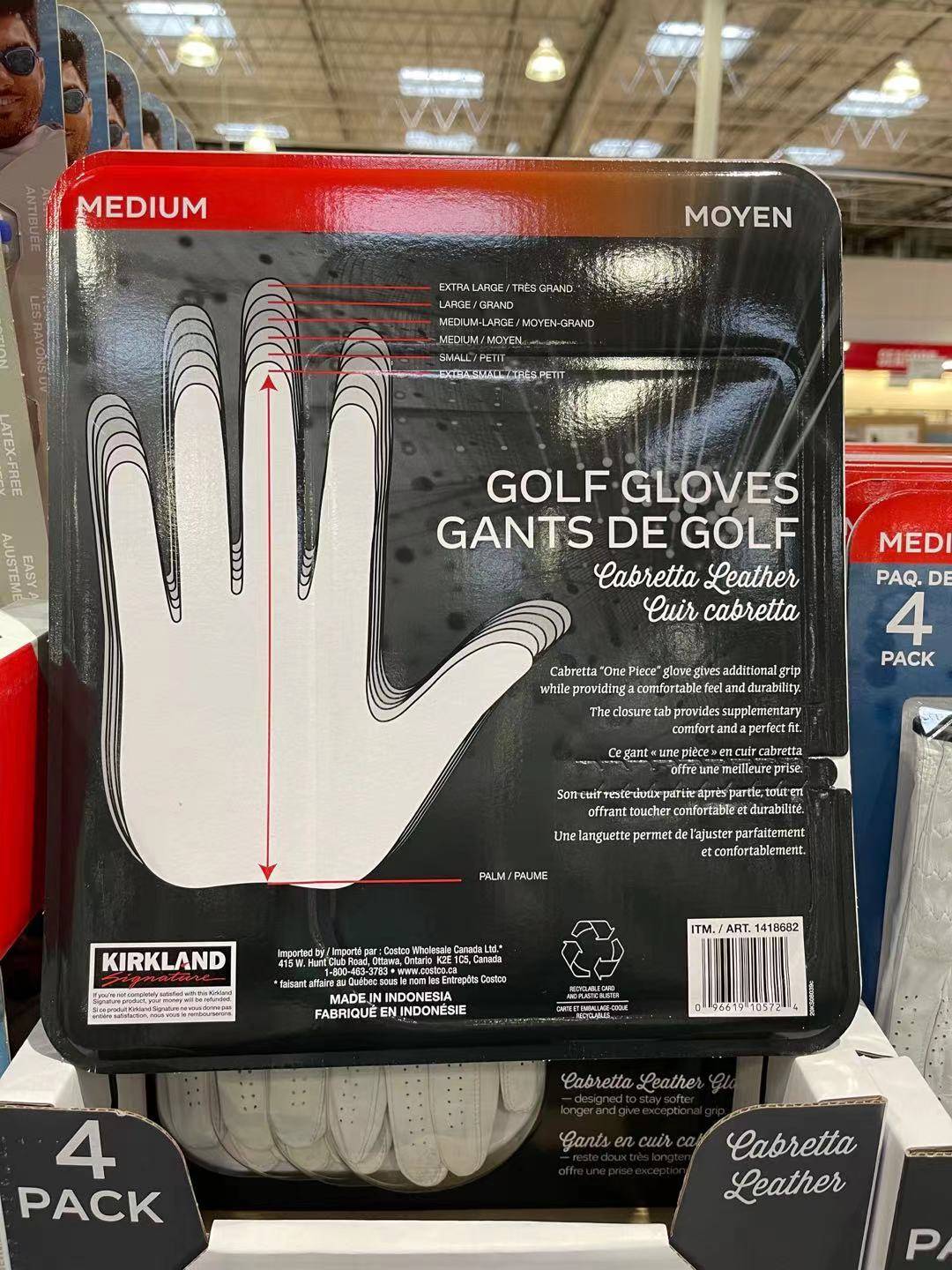 Canada Direct Mail Kirkland Golf Gloves Four Pack
