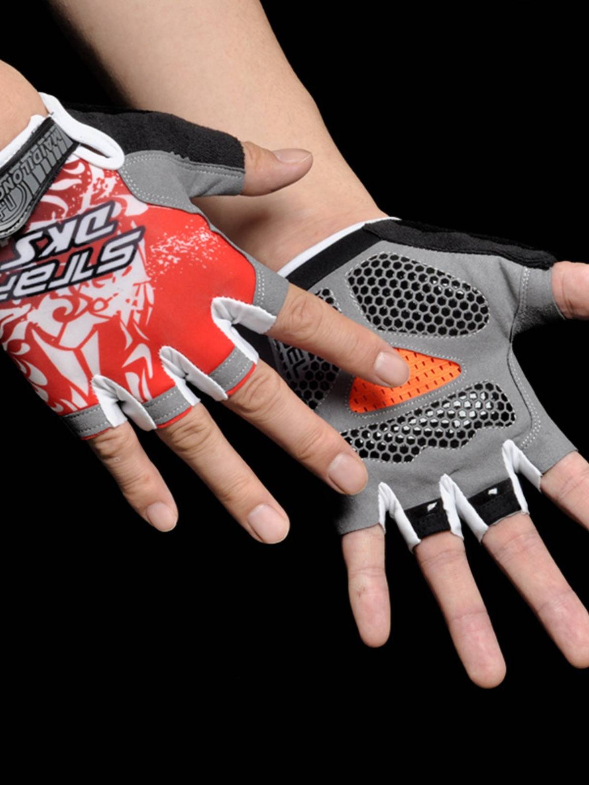 Children's glove cycling bicycle mountain bike off -road semi -semi -silicone shock absorption movement Luya fitness fishing