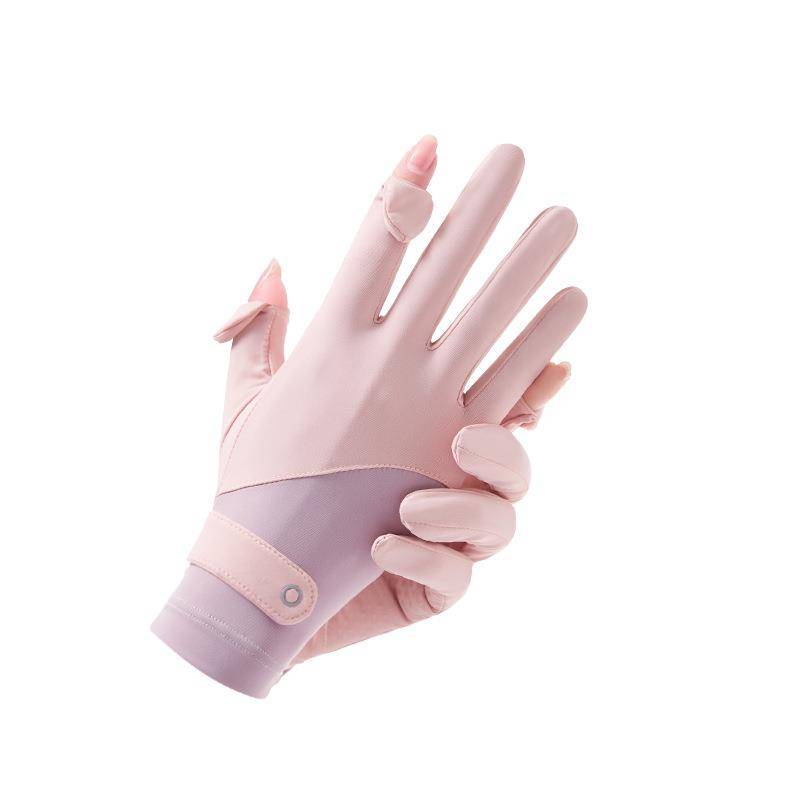 Summer adult ultra -thin silicone riding gloves men's and women's permethyst pose -for -anti -grinding outdoor training mountain climbing