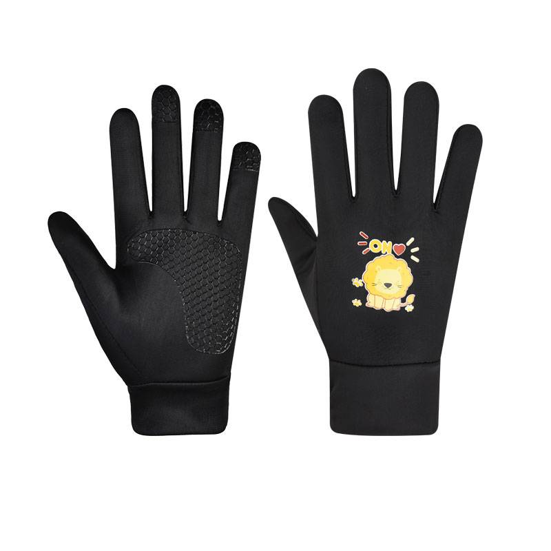 Children's gloves are all refers to ice silk spring and summer sunscreen, sunscreen, sliding drying, drying single bar wheel skids, wear -resistant and breathable riding bicycles