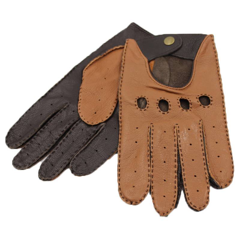 Men's goatskin gloves driver motorcycle equipment bicycle riding classic wear -resistant driving fitness summer