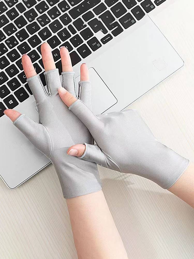 Spring and autumn models, refreshing sun exposure, gloves high bombs, comfortable mountaineering, tea pick -up, pocket, sunscreen gloves