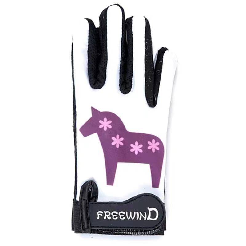 Children's equestrian gloves colored horse -riding glove anti -sliding hand gloves breathable competition glove children's equestrian supplies
