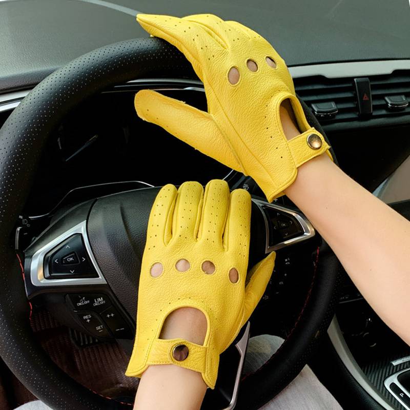 Sheepskin glove men riding retro motorcycles in summer thin breathable driving locomotive Harley knight gloves touch screen